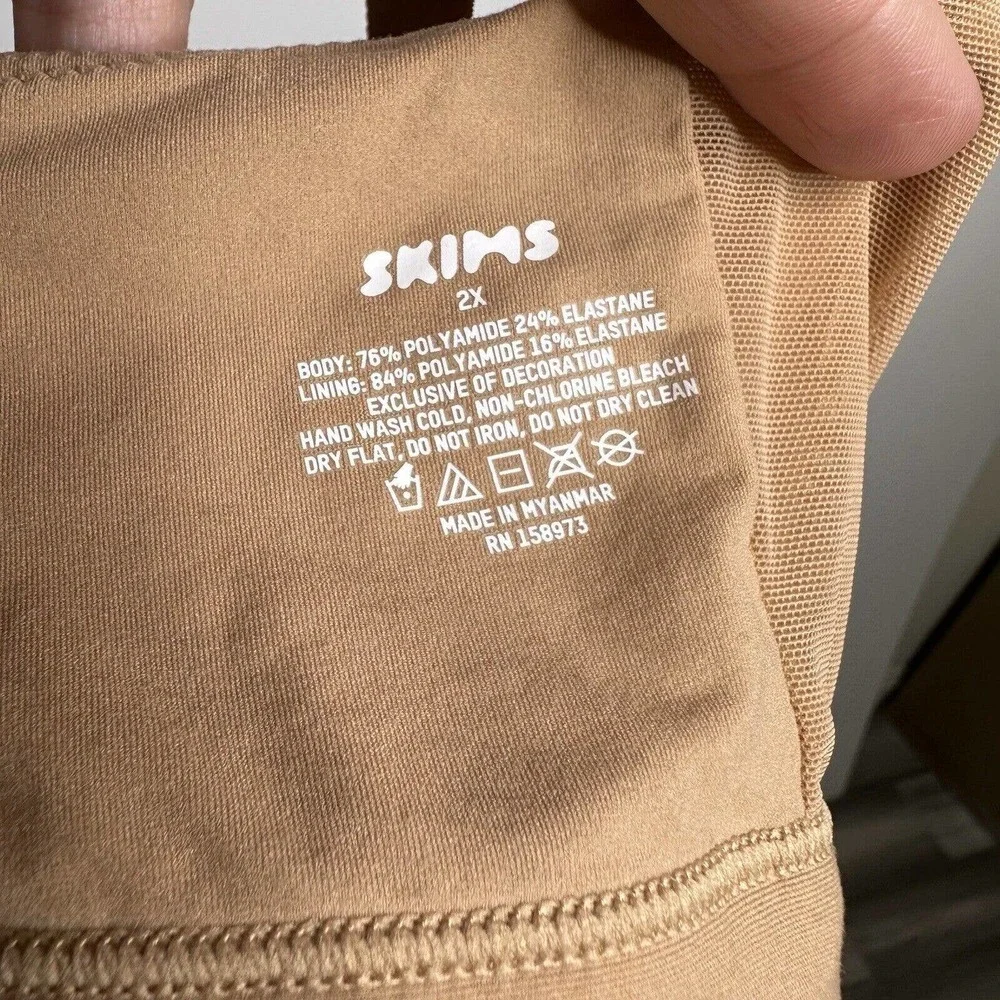 NWT Skims Everybody Triangle Bralette Ochre Bra Women's Nude Beige Size 2X - Picture 4 of 4